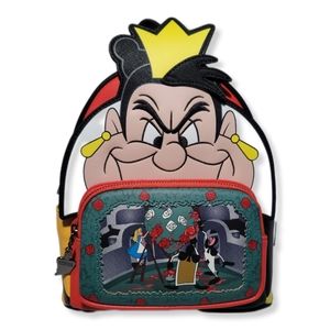 Loungefly Alice in Wonderland Queen of Hearts Villains Scene Mini Backpack